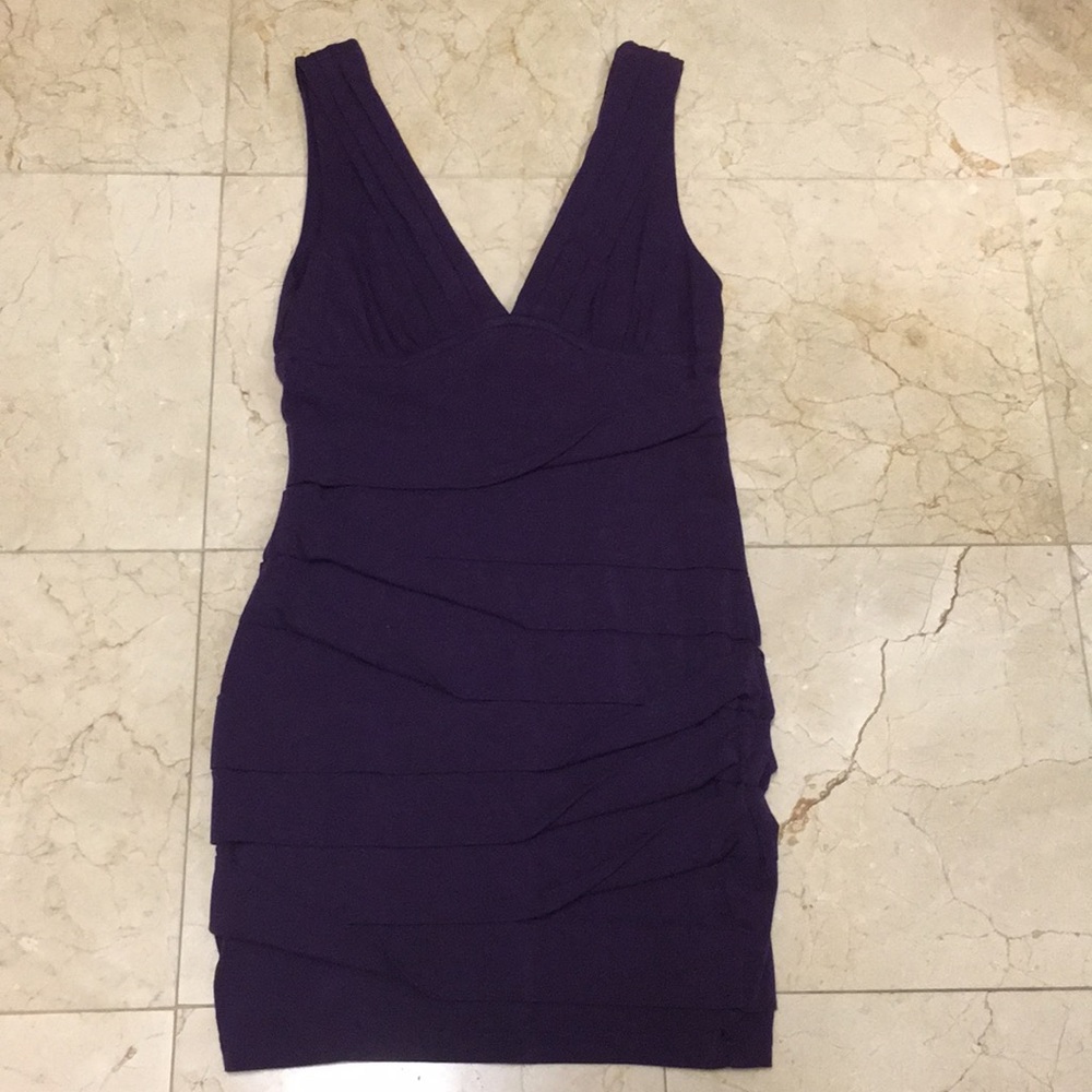 BCBG Purple cotton party dress